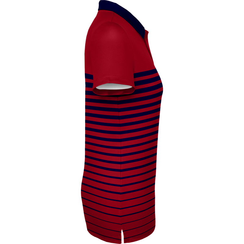 Red & Blue Striped Polo Shirt